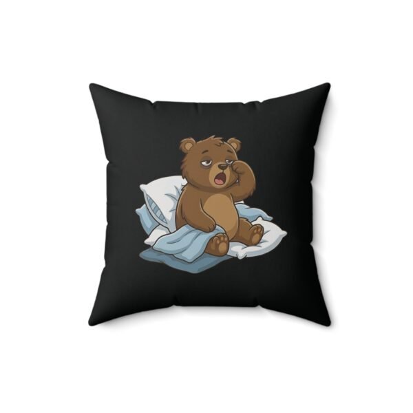 Bearly Awake | Square Pillow (Black)