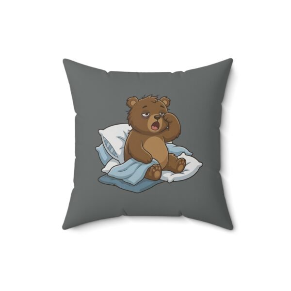 Bearly Awake | Square Pillow (Gray)