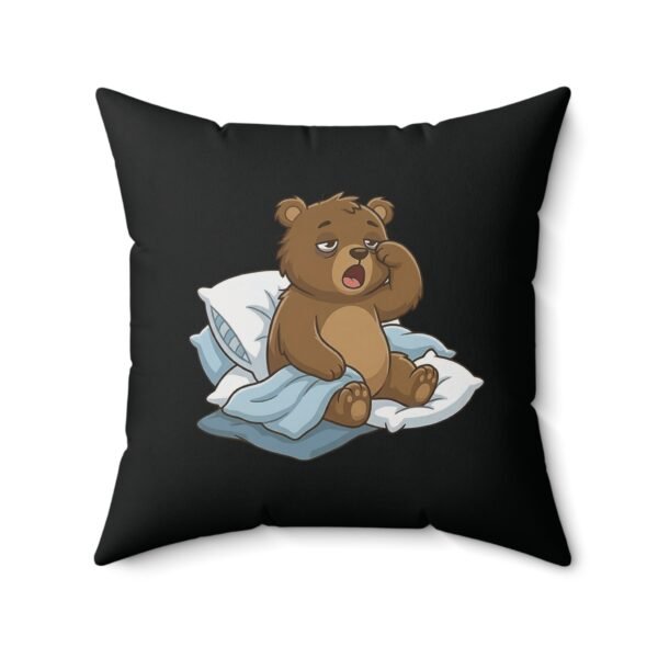 Bearly Awake | Square Pillow (Black)