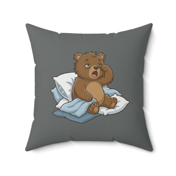 Bearly Awake | Square Pillow (Grey)
