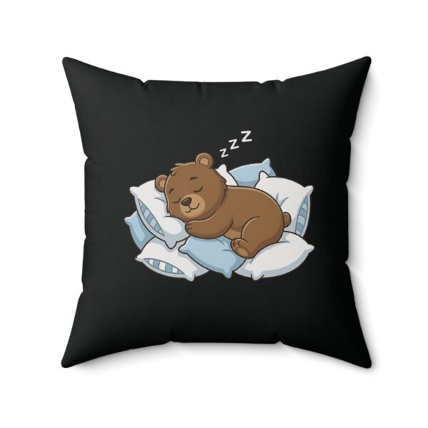 Nap Mode | Square Pillow (Black)