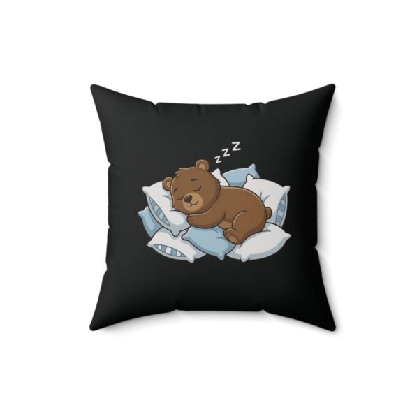 Nap Mode | Square Pillow (Black)